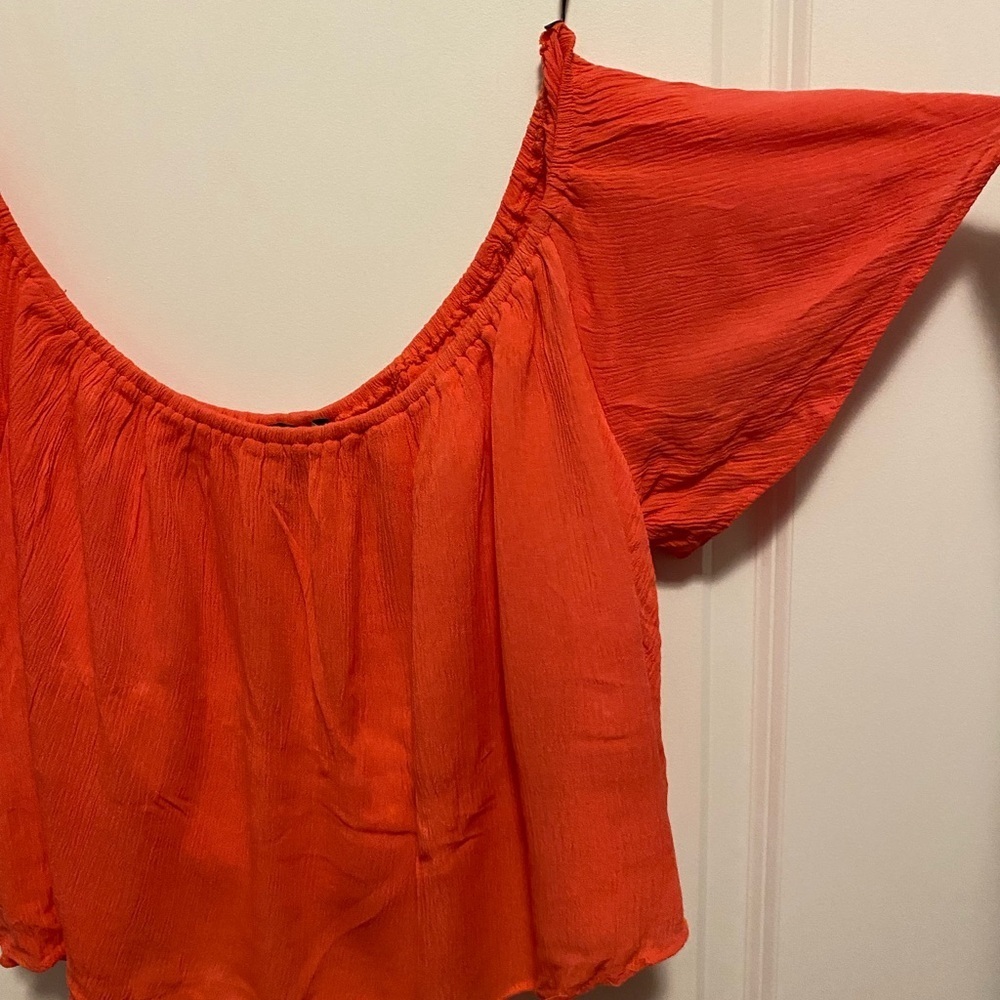 Forever 21 Bright Orange Blouse - Picture 2 of 5